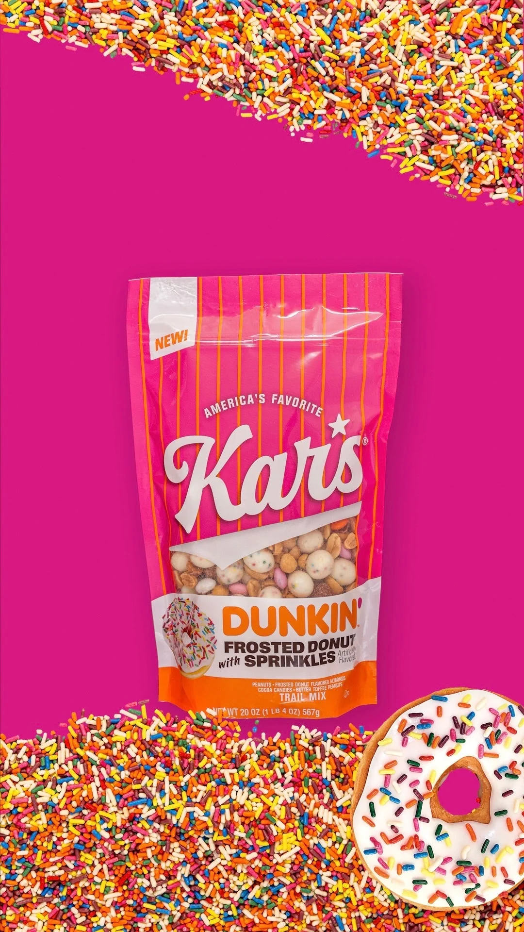 Kar's Nuts - DUNKIN'™ Frosted Donut with Sprinkles 2 oz - Image 2