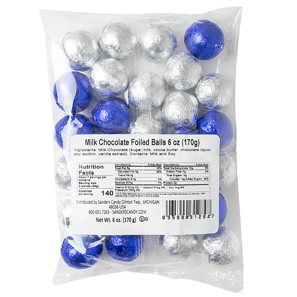 Sanders Candy - Milk Chocolate Foiled Balls 6 oz - Image 2