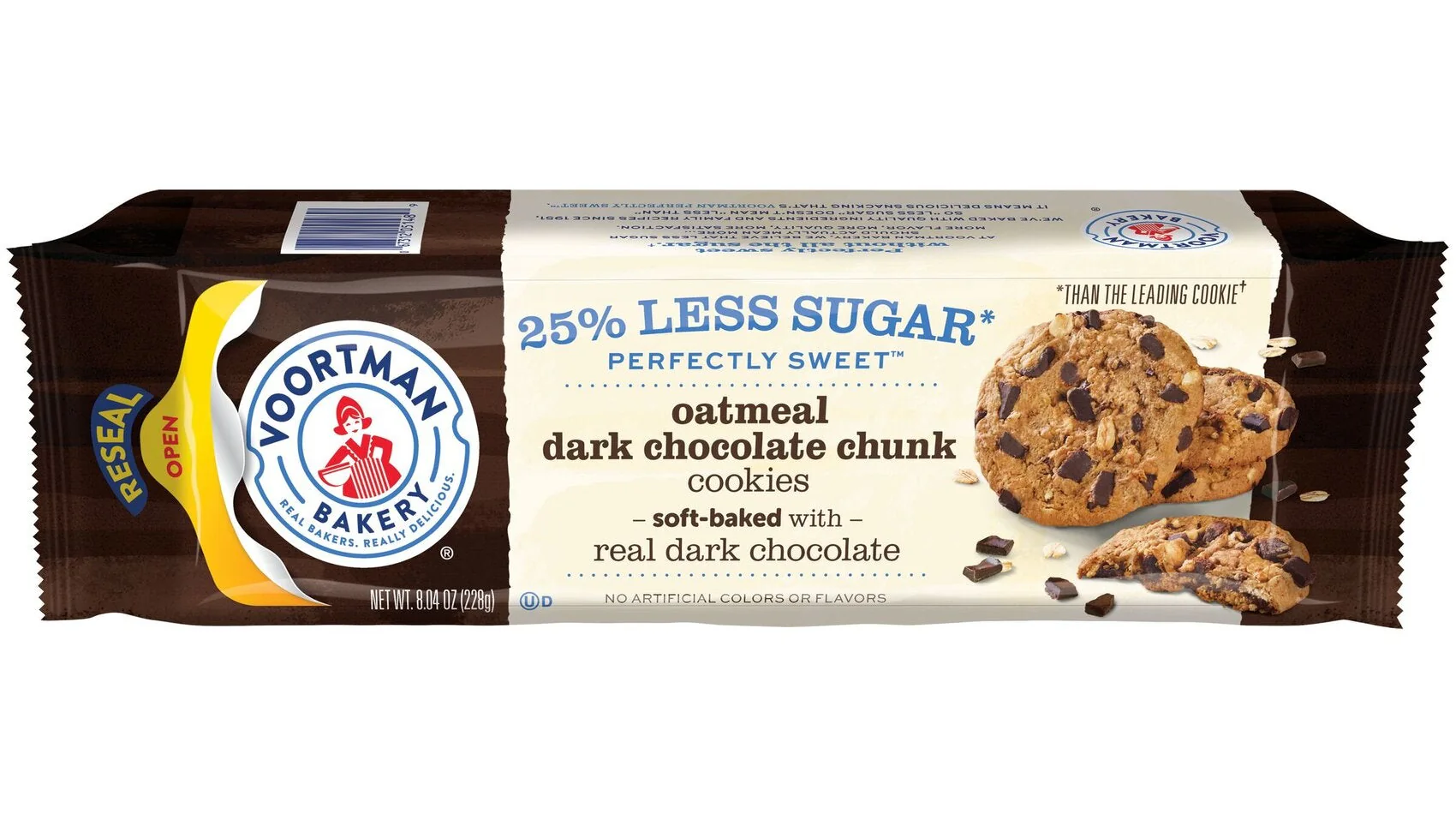 Voortman® Perfectly Sweet™ Oatmeal Dark Chocolate Chunk Cookies
