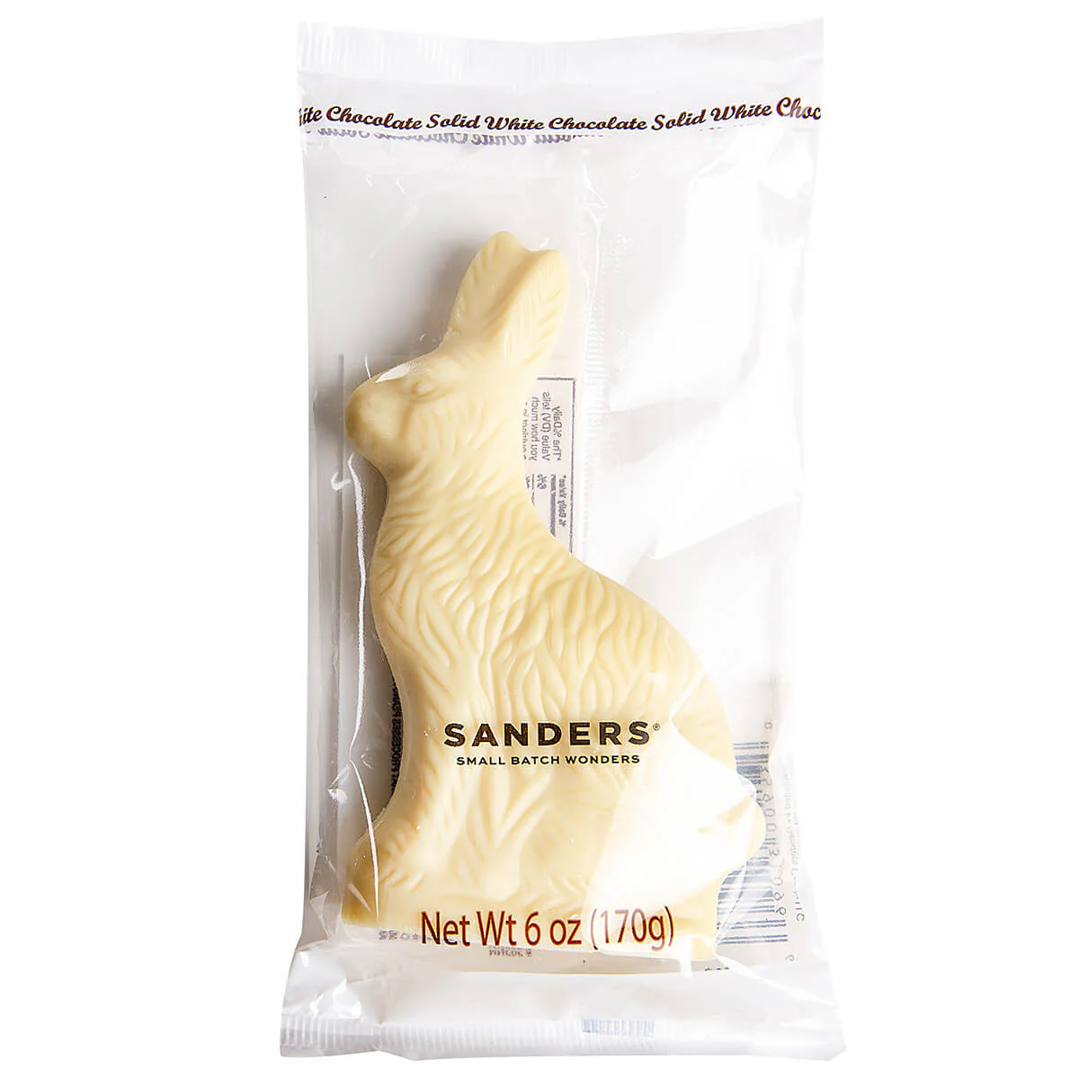 White Chocolate Solid Easter Bunny - Image 3