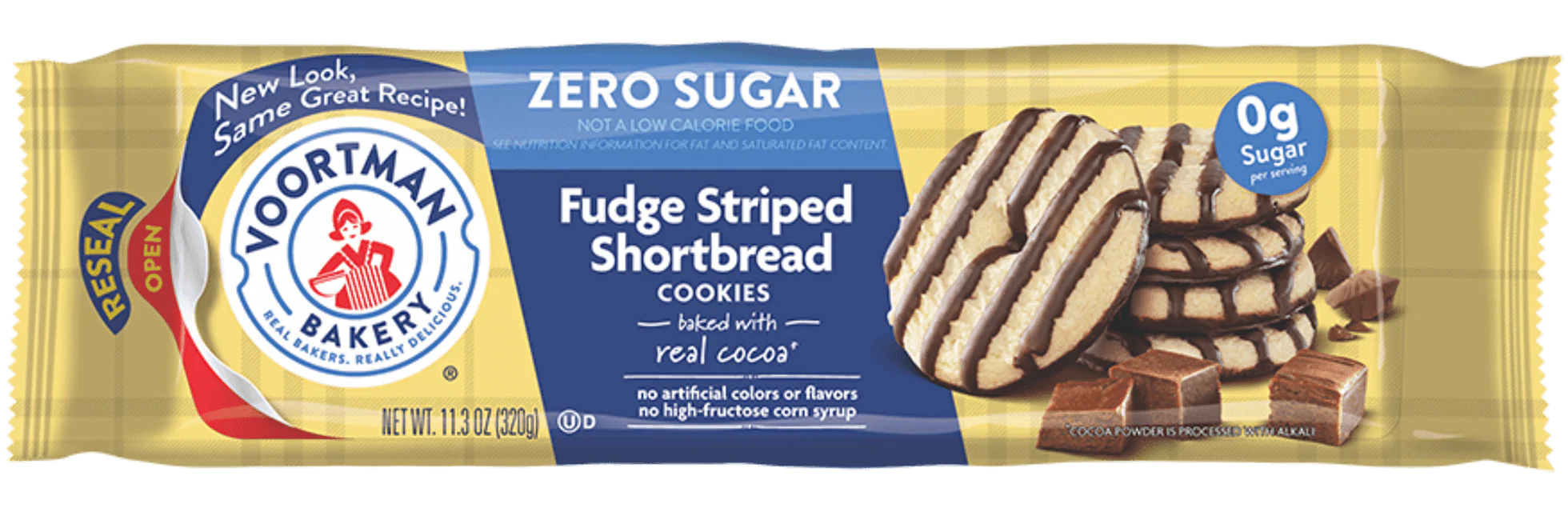 Zero Sugar Fudge Striped Shortbread Cookies